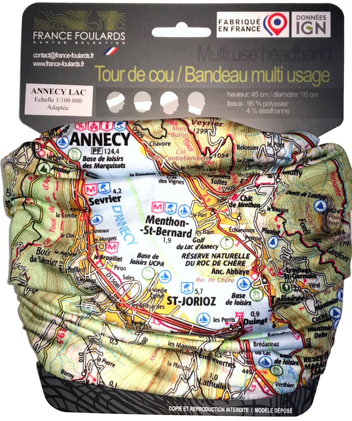 Tour de cou France-Foulards Annecy Lac