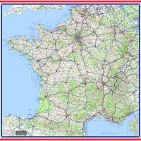 France couleur cadre bleu blanc rouge - Echelle 1/1 000 000