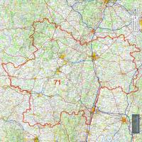 Saône et Loire (échelle 1/250000)