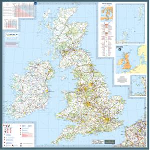 Grande-Bretagne - Irlande / Dimensions 92 x 92 cm / Données Editions Michelin